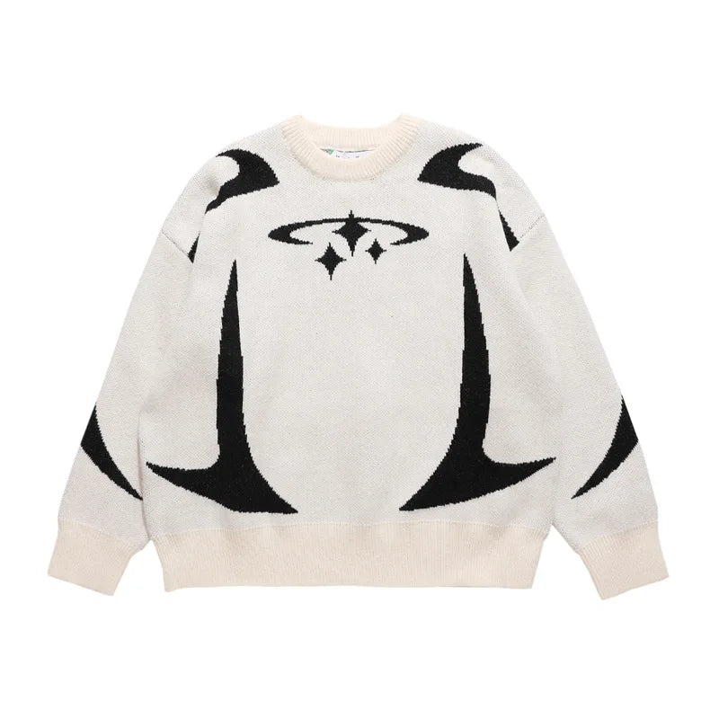 Nostalgic Star Pattern Sweater
'Black & White'
