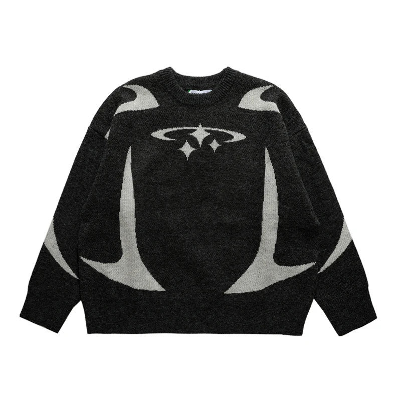 Nostalgic Star Pattern Sweater
'Black & White'