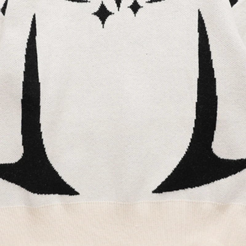 Nostalgic Star Pattern Sweater
'Black & White'
