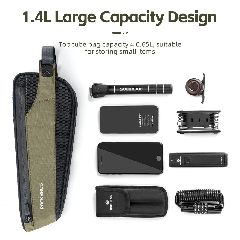 RideLite™ Collection
Ultralight Reflective Bike Top Tube Bag