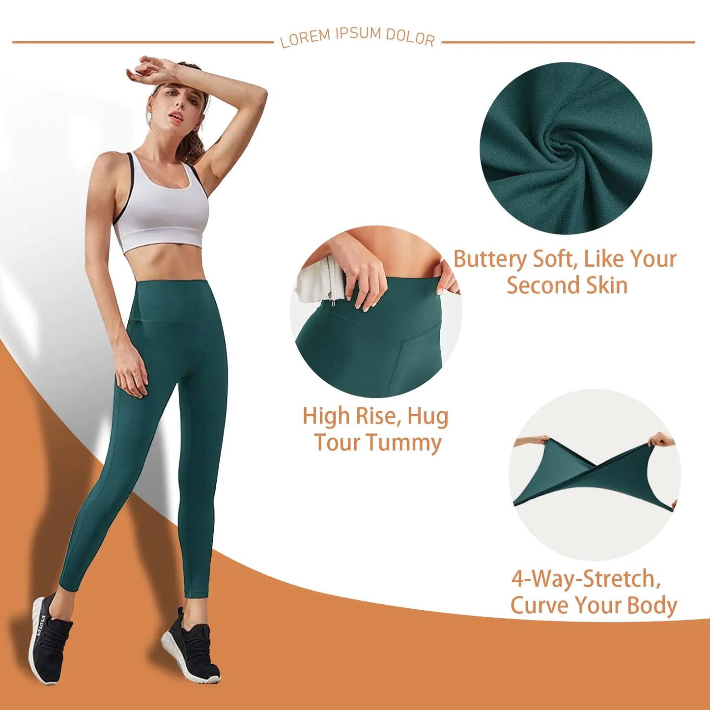 Women's HIGH WAISTED LEGGINGS 'COMFORT FIT'