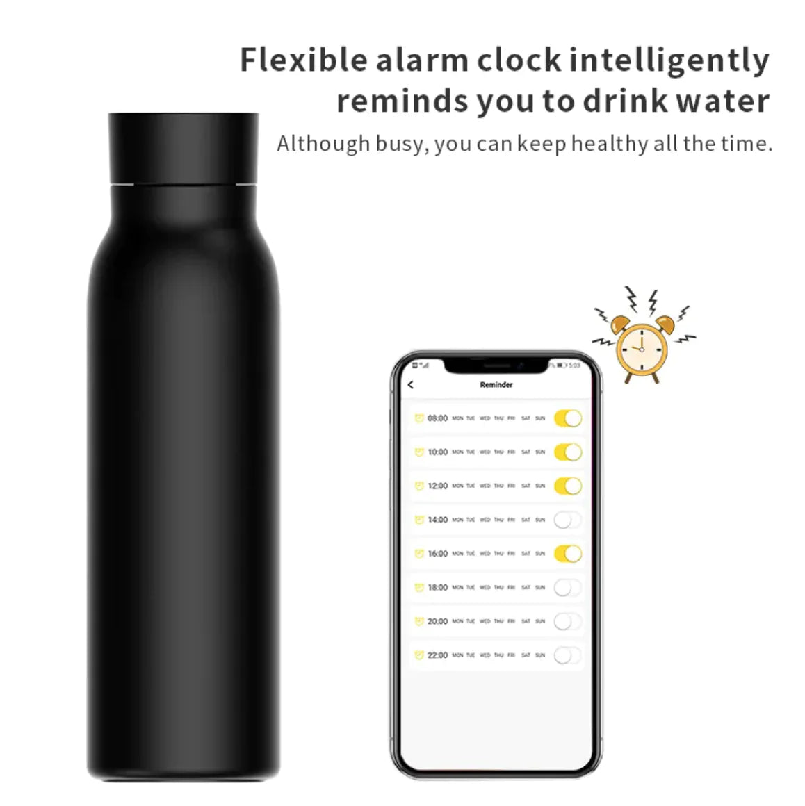 Smart Bluetooth Water Cup
600ML with Temperature Display