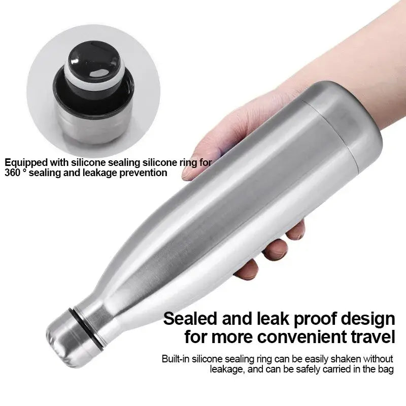 HIDDEN SAFE STEEL WATER BOTTLE 'SILVER' – STASH & HYDRATE”