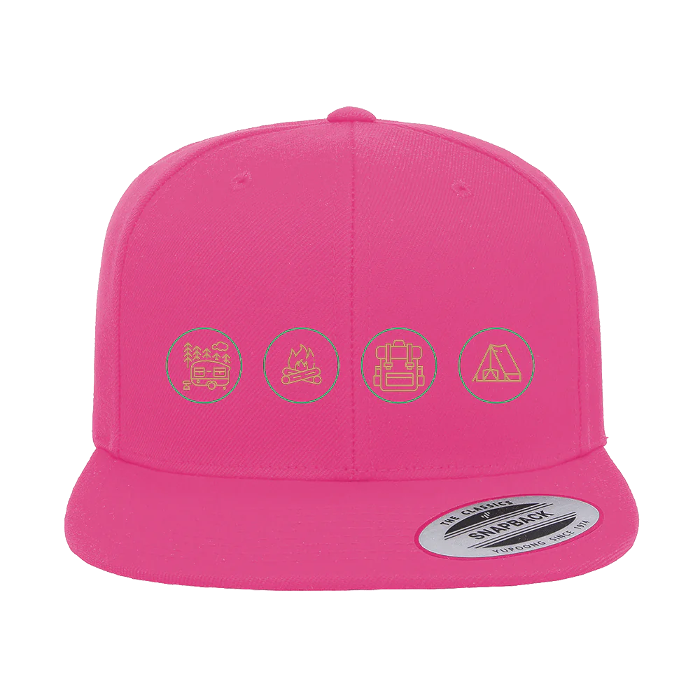 CAMP LIFE EDITION  EMBROIDERED FLAT BILL CAP