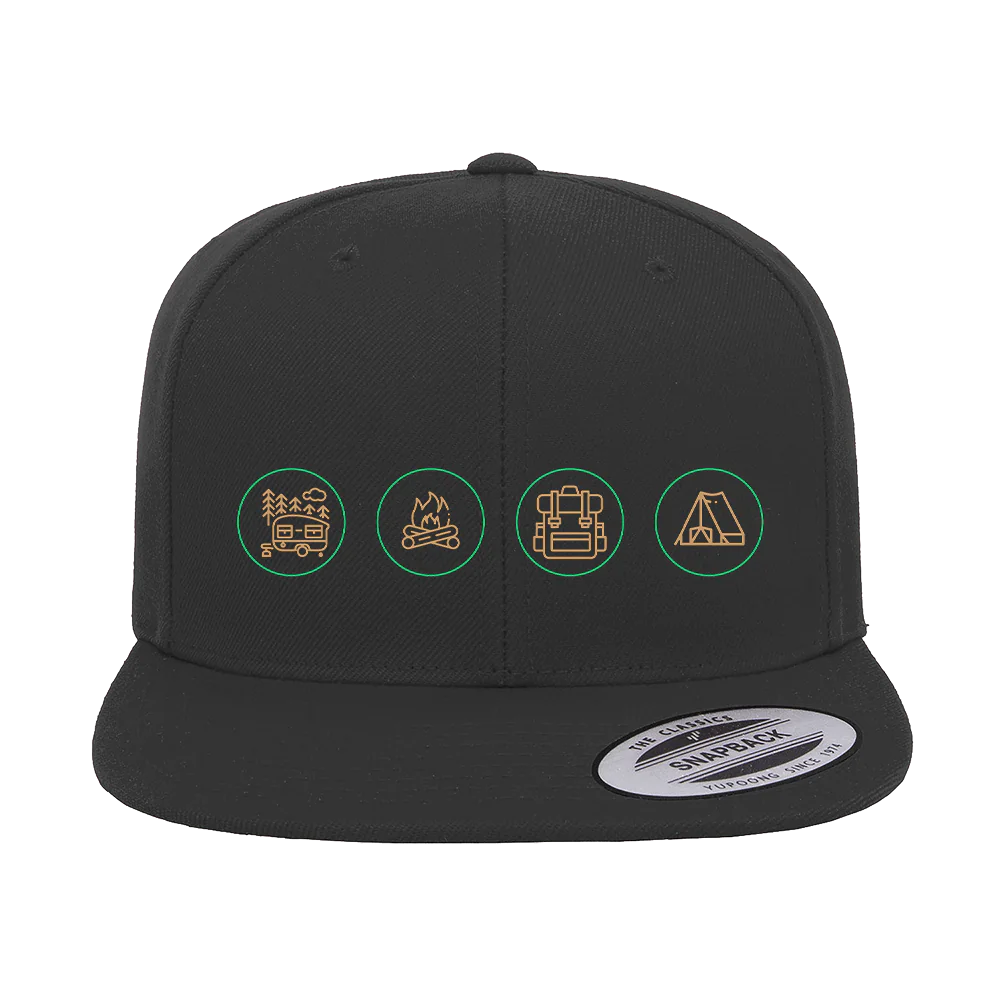 CAMP LIFE EDITION  EMBROIDERED FLAT BILL CAP
