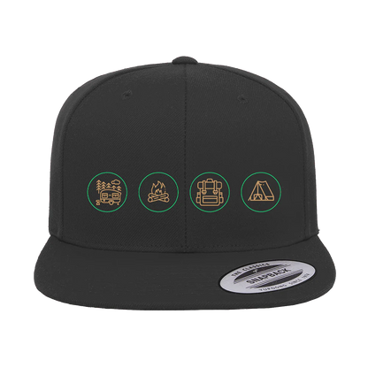 CAMP LIFE EDITION  EMBROIDERED FLAT BILL CAP