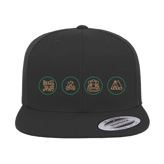 CAMP LIFE EDITION  EMBROIDERED FLAT BILL CAP