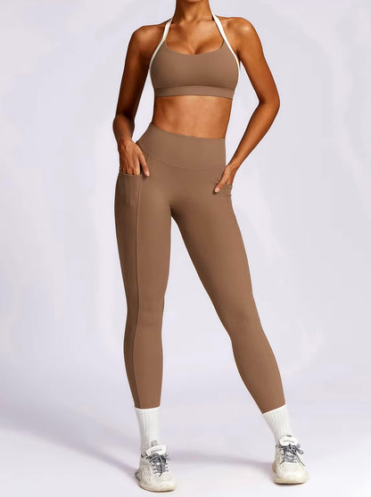 EVERYDAY ESSENTIAL HALTER BRA & LEGGINGS