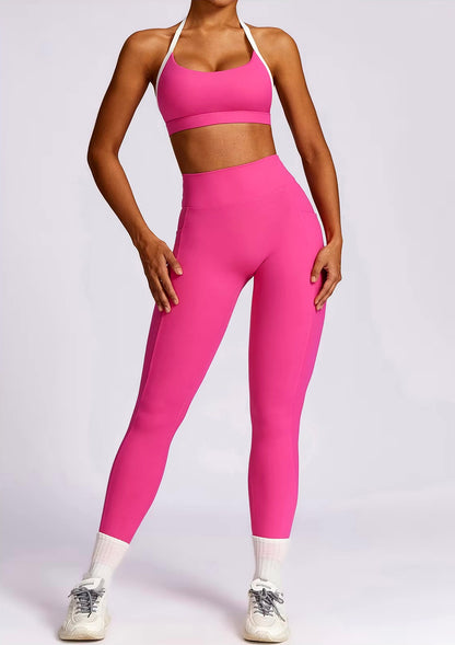 EVERYDAY ESSENTIAL HALTER BRA & LEGGINGS