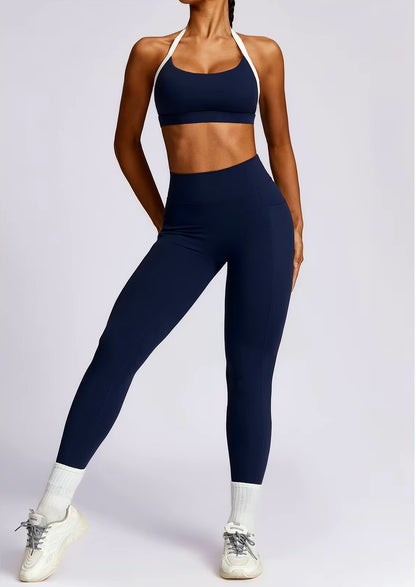 EVERYDAY ESSENTIAL HALTER BRA & LEGGINGS