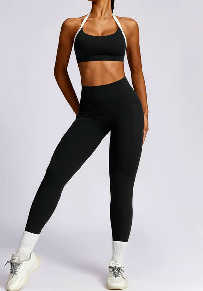 EVERYDAY ESSENTIAL HALTER BRA & LEGGINGS