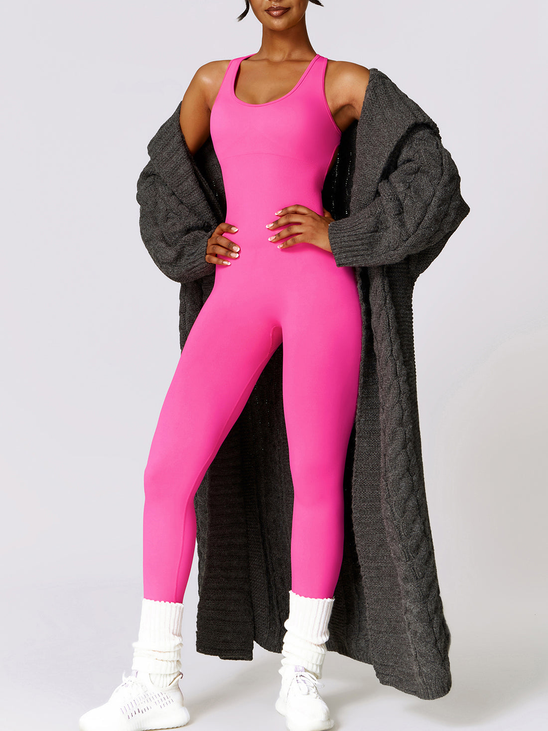 A.V ACTIVE™
SLEEVELESS CUTOUT RACERBACK JUMPSUIT