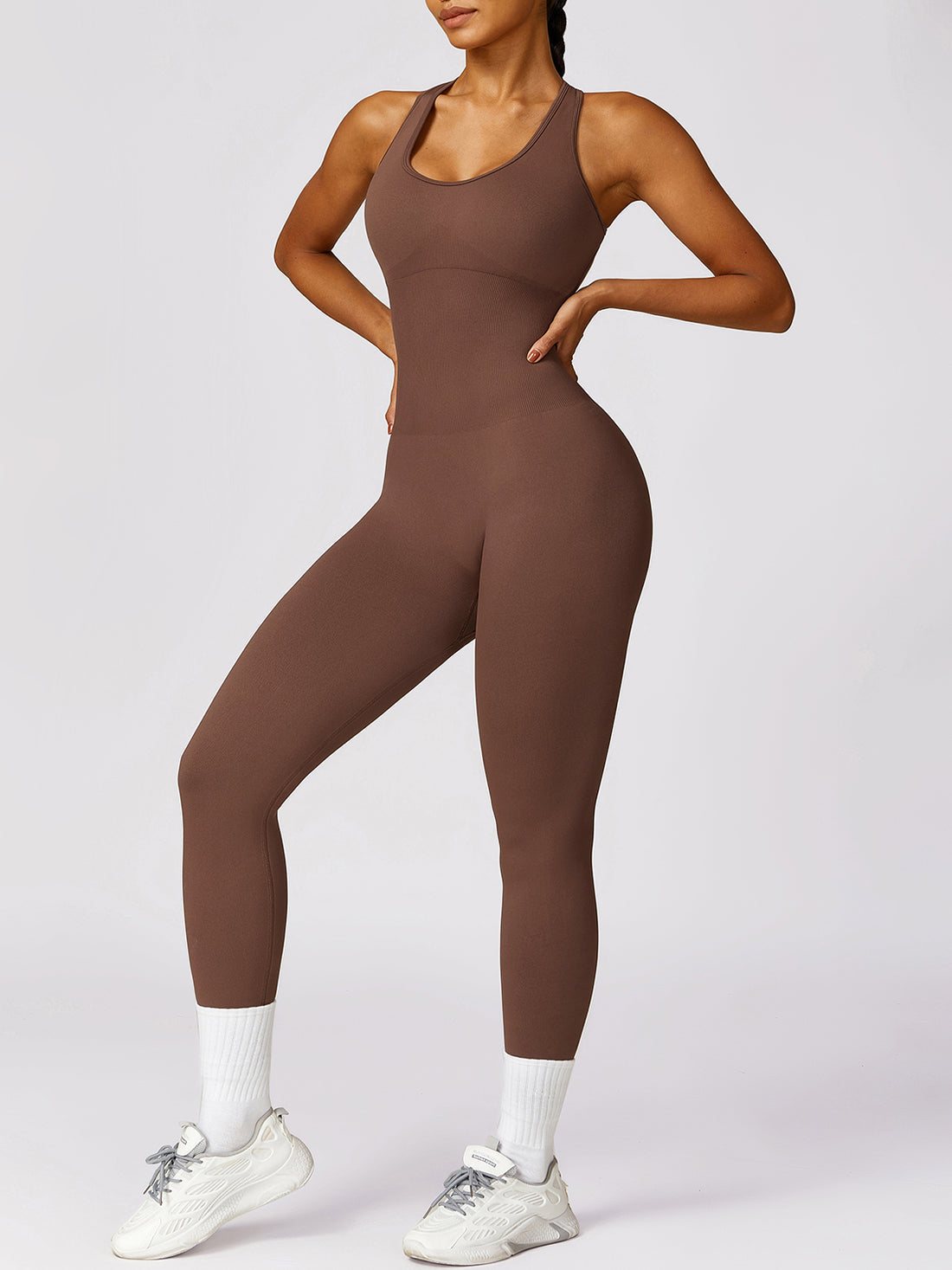 A.V ACTIVE™
SLEEVELESS CUTOUT RACERBACK JUMPSUIT