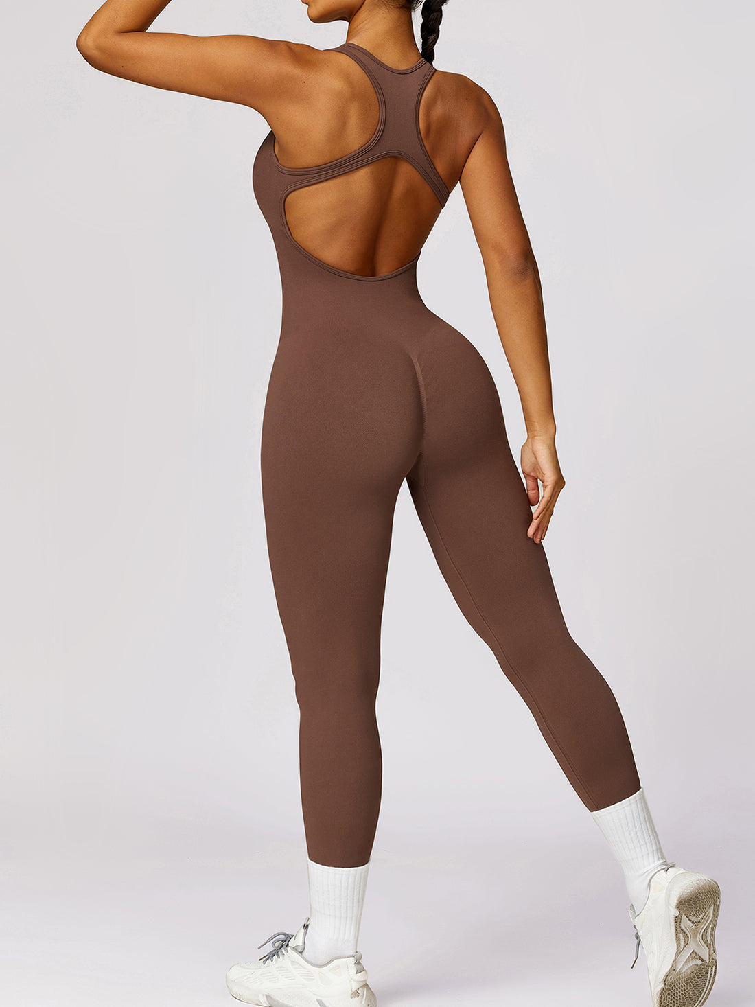 A.V ACTIVE™
SLEEVELESS CUTOUT RACERBACK JUMPSUIT