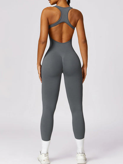 A.V ACTIVE™
SLEEVELESS CUTOUT RACERBACK JUMPSUIT