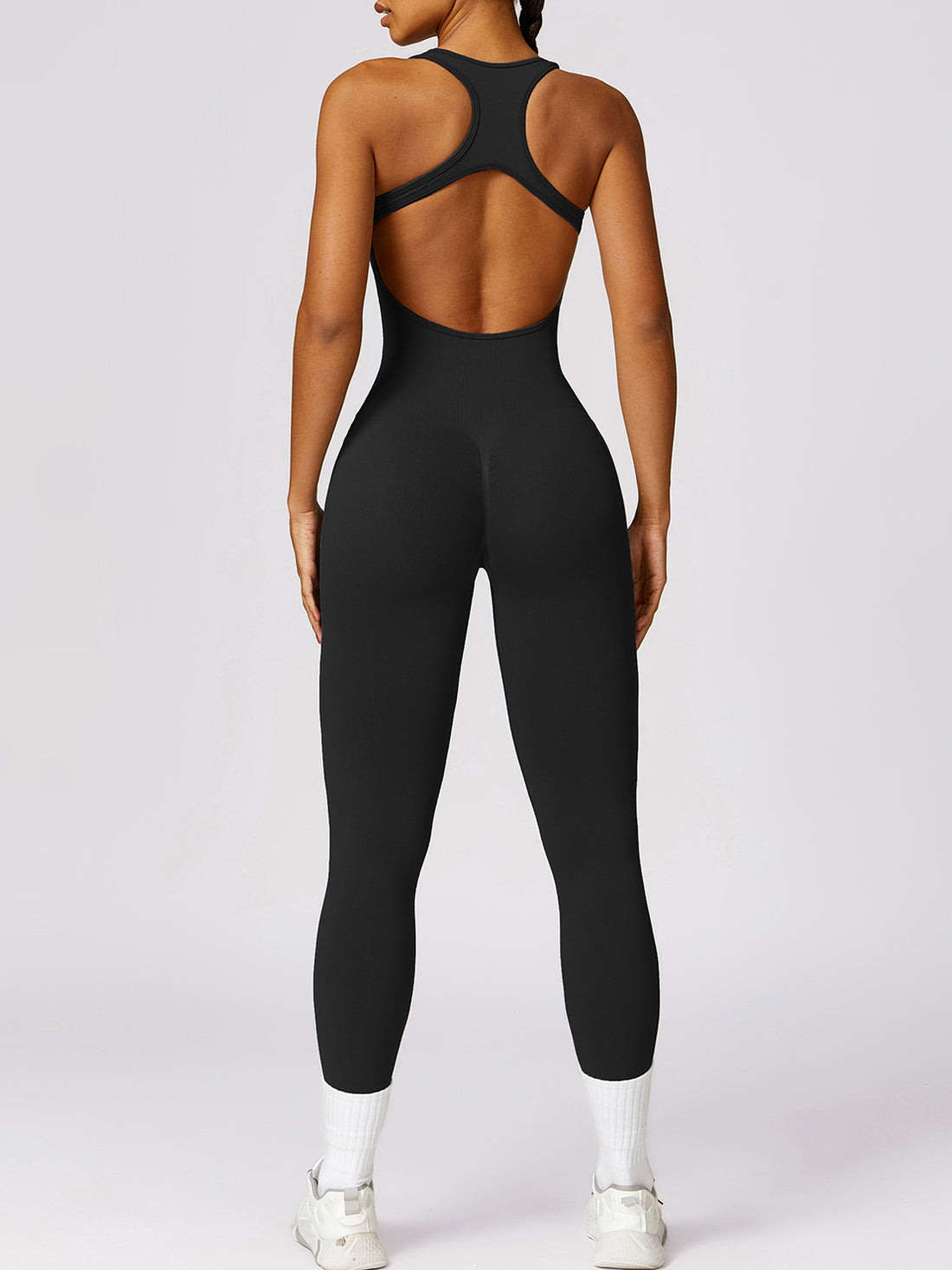 A.V ACTIVE™
SLEEVELESS CUTOUT RACERBACK JUMPSUIT