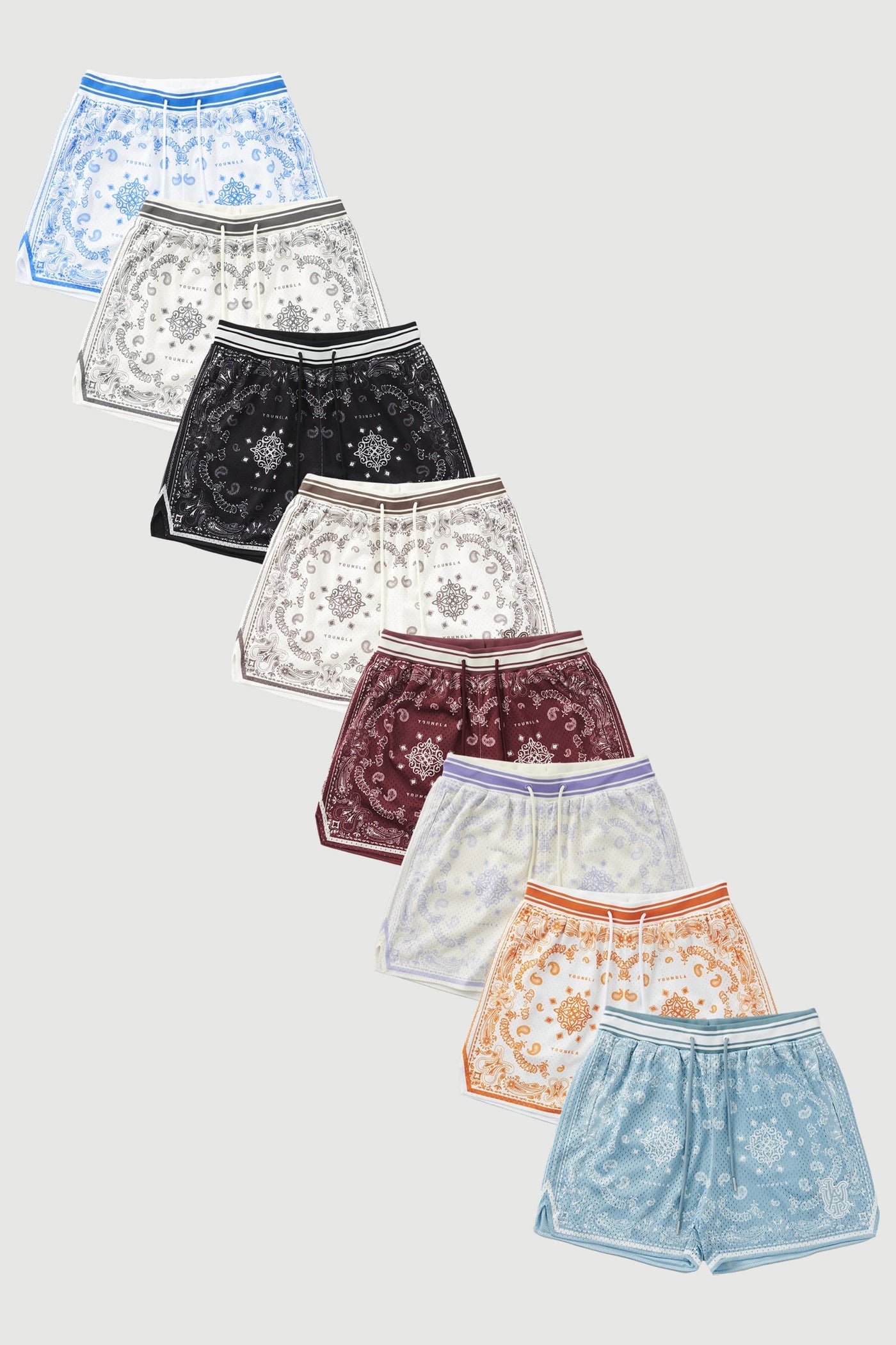 HoopMaster™ - Oversized Bandana Design Basketball Shorts