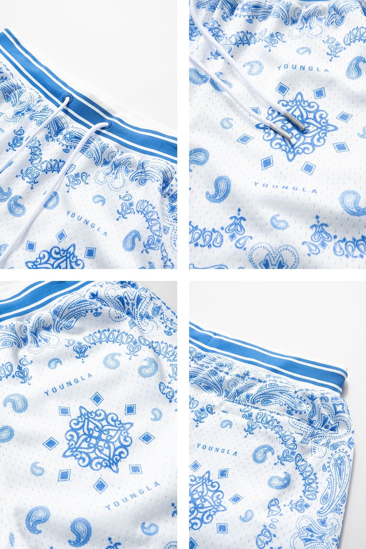 HoopMaster™ - Oversized Bandana Design Basketball Shorts