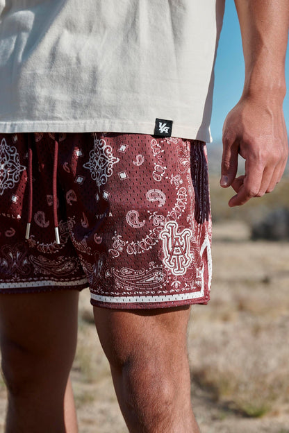 HoopMaster™ - Oversized Bandana Design Basketball Shorts