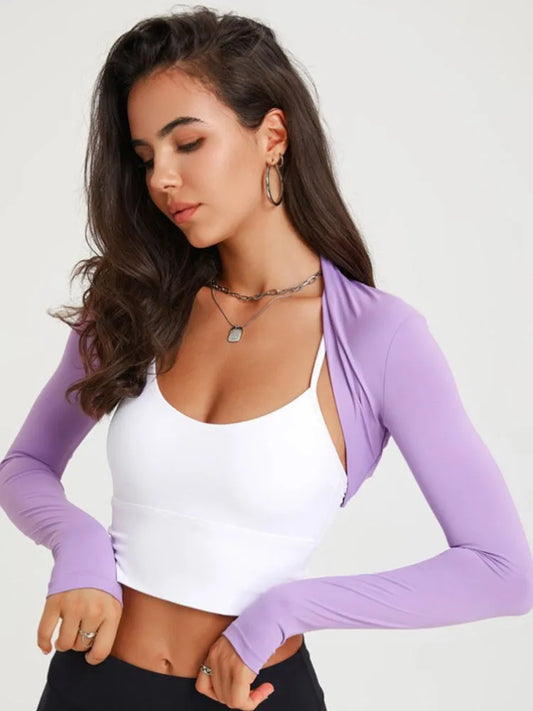 ATHLETA™
WOMEN’S LONG-SLEEVE CROP TOP SHAWL