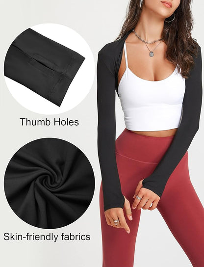 ATHLETA™
WOMEN’S LONG-SLEEVE CROP TOP SHAWL