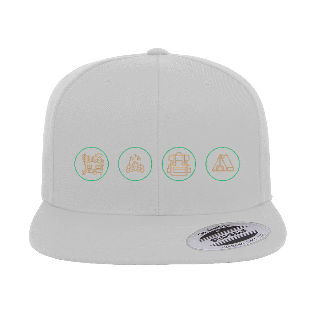 CAMP LIFE EDITION  EMBROIDERED FLAT BILL CAP