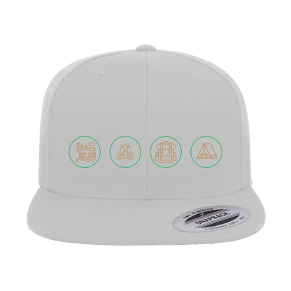CAMP LIFE EDITION  EMBROIDERED FLAT BILL CAP