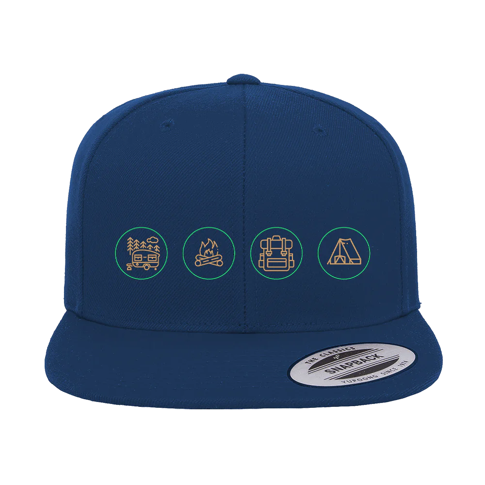 CAMP LIFE EDITION  EMBROIDERED FLAT BILL CAP