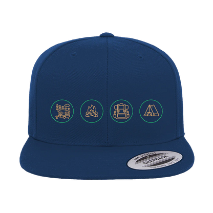 CAMP LIFE EDITION  EMBROIDERED FLAT BILL CAP