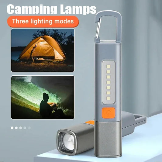PORTABLE FLASHLIGHT 'USB CHARGING' TELESCOPIC FOCUS