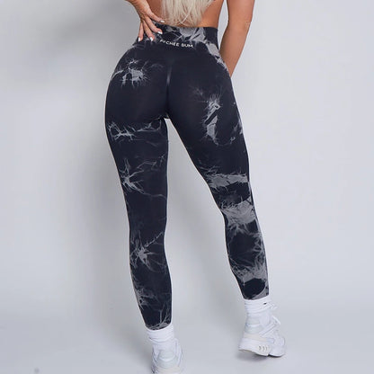 High-Waisted Seamless: Tie-Dye Workout Leggings