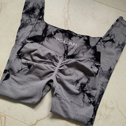 High-Waisted Seamless: Tie-Dye Workout Leggings