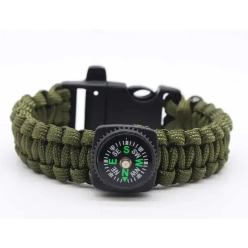 SURVIVAL BRACELET 'PARACORD' COMPASS & WHISTLE          ‘multicolor’