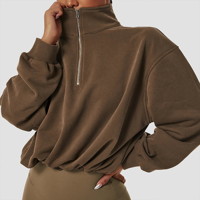 A.V Cozy™ - Enjoy Your Rest Days with Our Women's 1/2 Zip Pullover