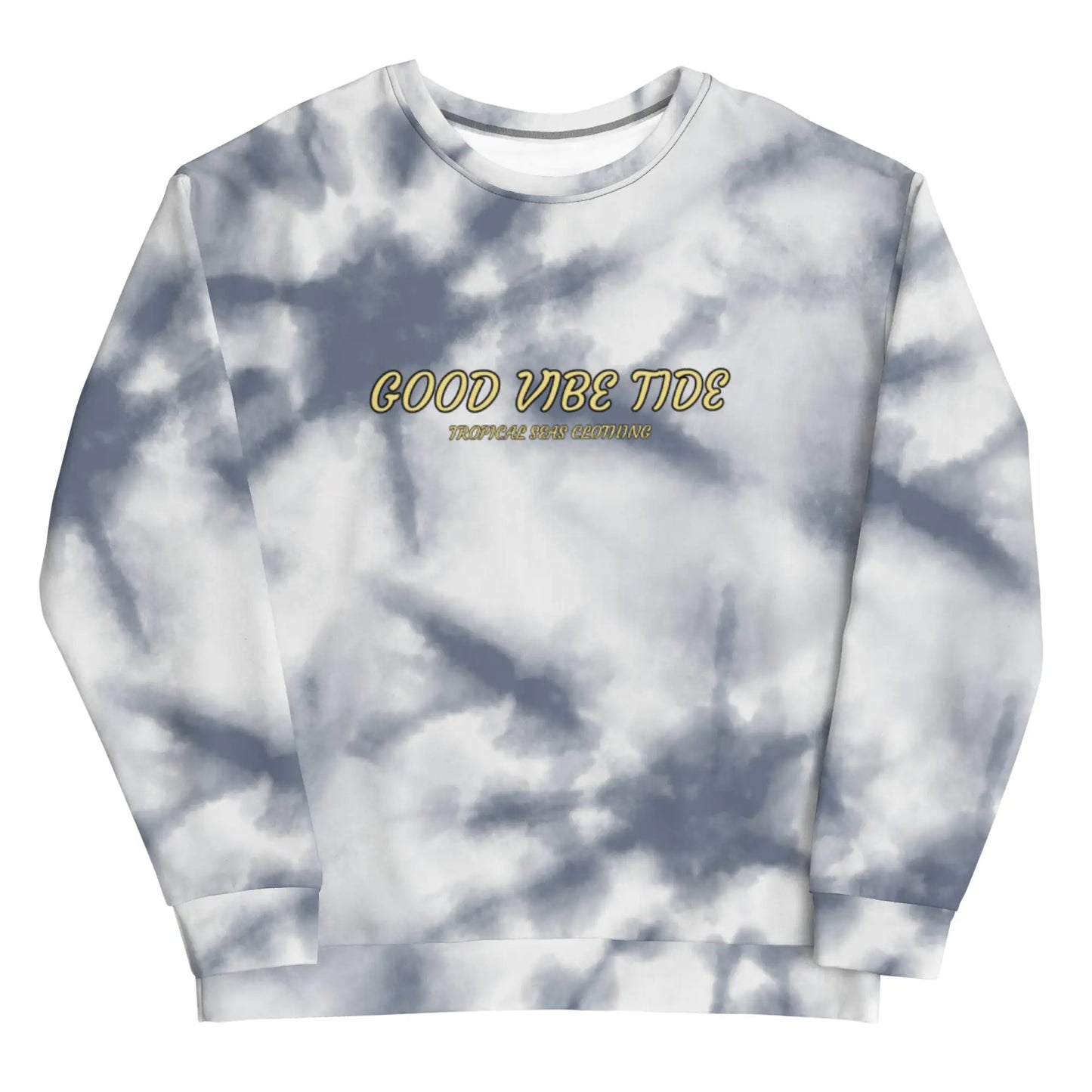 GREY TIE-DYE VIBE TROPICAL SWEATSHIRT 
'SMOKEY HUE'
